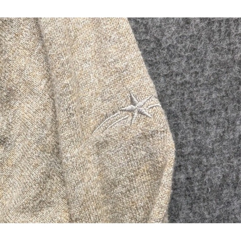 Johnnie O Mens Quarter Zip Pullover Sweater Light Tan Marled Knit Size L - Picture 4 of 10